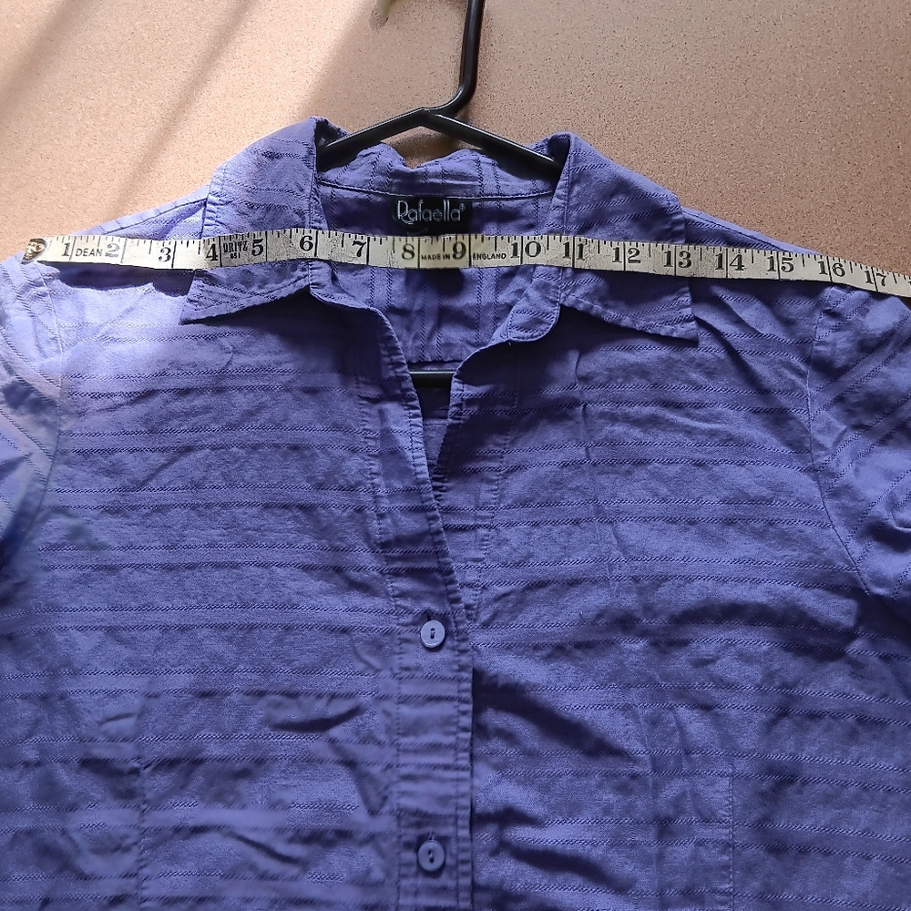 Rafaella Lilac-Purple Button-Up Size 14 - Picture 7 of 12